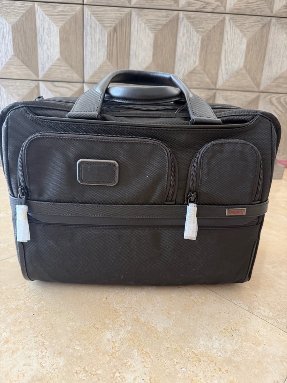 Tumi Black Nylon Laptop Briefcase with Front Organizer Pockets BRAND-NEW IN BOX